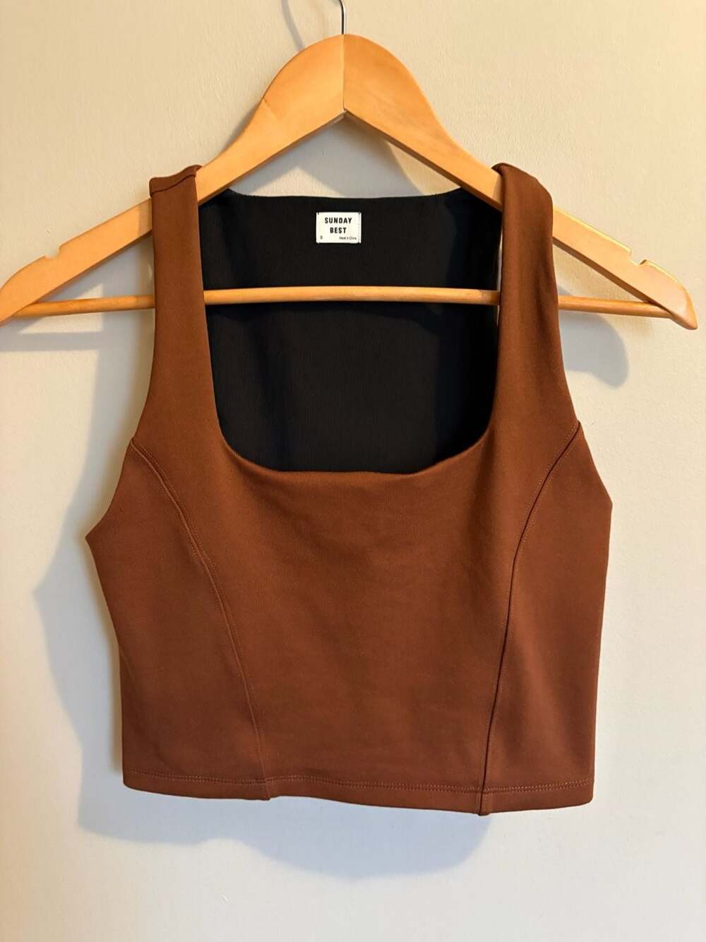 Sunday Best Square Neck Cropped Tank Top
